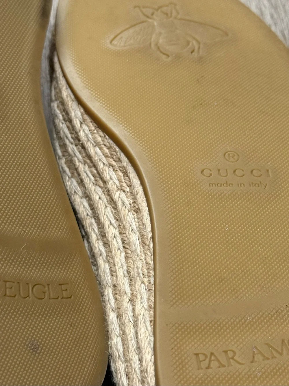 Gucci GG Monogram Canvas Espadrille Sneakers Blue Men’s Size 8.5.. Woman’s Sz 10